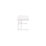 Jemini Rectangular Cantilever Desk 1200x800x730mm White/White KF806899