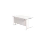 Jemini Rectangular Cantilever Desk 1200x800x730mm White/White KF806899