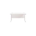 Jemini Rectangular Cantilever Desk 1200x800x730mm White/White KF806899