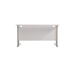 Jemini Rectangular Cantilever Desk 1400x800x730mm White/Silver KF806950