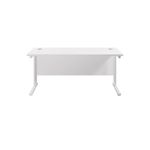 Jemini Rectangular Cantilever Desk 1600x800x730mm White/White KF807131