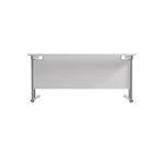 Jemini Rectangular Cantilever Desk 1800x800x730mm White/Silver KF807193