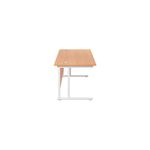 Jemini Rectangular Cantilever Desk 1800x800x730mm Beech/White KF807223
