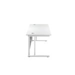 Jemini Rectangular Cantilever Desk 1800x800x730mm White/White KF807254