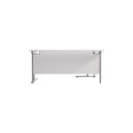Jemini Radial Left Hand Cantilever Desk 1600x1200x730mm White/Silver KF807551