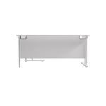 Jemini Radial Right Hand Cantilever Desk 1600x1200x730mm White/White KF807735
