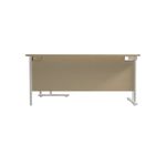 Jemini Radial Right Hand Cantilever Desk 1800x1200x730mm Maple/White KF807988