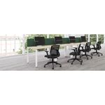 Jemini 2 Person Extension Bench Desk 1400x1600x730mm White/White KF808992