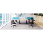 Jemini 2 Person Extension Bench Desk 1400x1600x730mm White/White KF808992