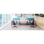 Jemini 2 Person Bench Desk 1400x1600x730mm White/White KF809050