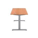 Jemini Sit/Stand Height Adjustable Desk 1200x800 Bch/Slv KF809685