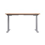 Jemini Sit/Stand Height Adjustable Desk 1200x800 Bch/Slv KF809685