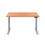 Jemini Sit/Stand Height Adjustable Desk 1200x800 Bch/Slv KF809685