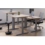 Jemini Sit/Stand Height Adjustable Desk 1200x800 Bch/Slv KF809685