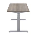 Jemini Sit/Stand Height Adjustable Desk 1200x800 GOak/Slv KF809708
