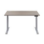 Jemini Sit/Stand Height Adjustable Desk 1200x800 GOak/Slv KF809708