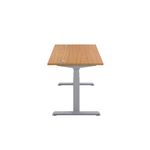Jemini Sit/Stand Height Adjustable Desk 1200x800 NOak/Slv KF809722