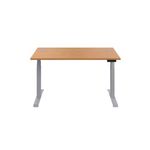 Jemini Sit/Stand Height Adjustable Desk 1200x800 NOak/Slv KF809722