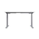 Jemini Sit/Stand Height Adjustable Desk 1200x800 Wht/Slv KF809739