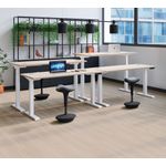 Jemini Sit/Stand Height Adjustable Desk 1200x800 Wht/Slv KF809739