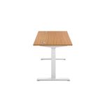 Jemini Sit/Stand Height Adjustable Desk 1200x800 NOak/Wht KF809784
