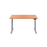 Jemini Sit/Stand Height Adjustable Desk 1400x800 Bch/Slv KF809807