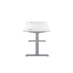Jemini Sit/Stand Height Adjustable Desk 1400x800 Wht/Slv KF809852