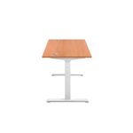 Jemini Sit/Stand Height Adjustable Desk 1400x800 Bch/Wht KF809869