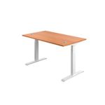 Jemini Sit/Stand Height Adjustable Desk 1400x800 Bch/Wht KF809869