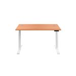 Jemini Sit/Stand Height Adjustable Desk 1400x800 Bch/Wht KF809869