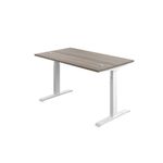Jemini Sit/Stand Height Adjustable Desk 1400x800 GOak/Wht KF809883