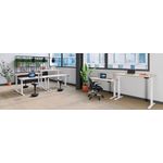 Jemini Sit/Stand Height Adjustable Desk 1400x800 Wht/Wht KF809913