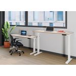 Jemini Sit/Stand Height Adjustable Desk 1600x800 Bch/Slv KF809920
