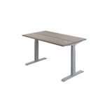 Jemini Sit/Stand Height Adjustable Desk 1600x800 GOak/Slv KF809944