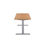 Jemini Sit/Stand Height Adjustable Desk 1600x800 NOak/Slv KF809968