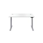 Jemini Sit/Stand Height Adjustable Desk 1600x800 Wht/Slv KF809975