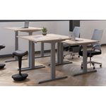 Jemini Sit/Stand Height Adjustable Desk 1600x800 Bch/Wht KF809982