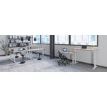 Jemini Sit/Stand Height Adjustable Desk 1600x800 Bch/Wht KF809982