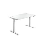 Jemini Sit/Stand Height Adjustable Desk 1600x800 Wht/Wht KF810032