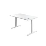 Jemini Sit/Stand Height Adjustable Desk 1600x800 Wht/Wht KF810032