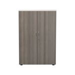 Jemini Wooden Cupboard 800x450x1600mm White/Grey Oak KF810476