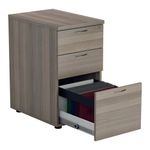 Jemini Essentials 3 Drawer Desk High Pedestal 404x600x730mm Grey Oak KF81088
