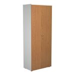 Jemini Wooden Cupboard 800x450x2000mm White/Nova Oak KF811145