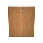 Jemini Wooden Cupboard 800x450x730mm White/Nova Oak KF811312