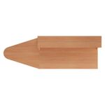 Jemini Reception Unit with Extension 1600x800x740mm Beech KF816326
