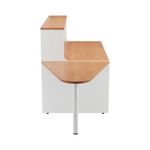 Jemini Reception Unit with Extension 1400x800x740mm Beech/White KF816364
