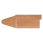 Jemini Reception Unit with Extension 1400x800x740mm Beech/White KF816364