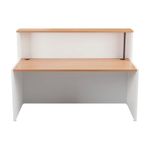 Jemini Reception Unit 1600x800x740mm Beech/White KF816387