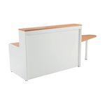 Jemini Reception Unit with Extension 1600x800x740mm Beech/White KF816401