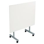 Jemini Rectangular Tilting Table 1200x700x720mm White/Silver KF816760